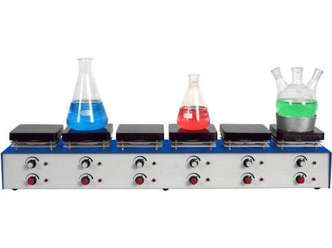 LABORATORY HOTPLATE MAGNETIC STIRRER 115X115MM 6 PLACES 300DEGC